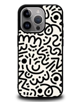 Abstract Doodle iPhone 15 , 15 Pro , 15 Plus , 15 Pro Max Case FZI10626