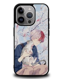 anime boy with cat iPhone 15 , 15 Pro , 15 Plus , 15 Pro Max Case FZI0097