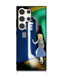 Alice Wonderland On Tardis Samsung Galaxy S24 Ultra 5G Case FZI0231