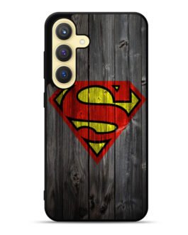 Wood Superman Logo 1215 Samsung Galaxy S24 Plus / S24+ 5G Case FZI2001