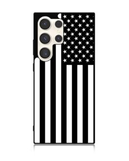 American Flag Black And White Samsung Galaxy S24 Ultra  , S24 Plus , S24 5G Case FZI7593