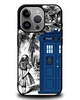 Alice In Wonderland Tardis iPhone 15 , 15 Pro , 15 Plus , 15 Pro Max Case FZI1488