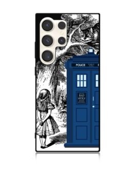 Alice In Wonderland Tardis Samsung Galaxy S24 Ultra 5G Case FZI1488