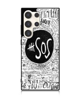 5 Seconds Of Summer Collage Quotes Samsung Galaxy S24 Ultra 5G Case FZI3722