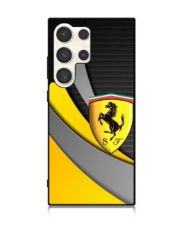 Yellow Ferrari Logo Samsung Galaxy S24 Ultra 5G Case FZI1921