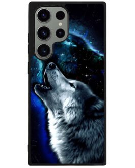 Wolf Black White Samsung Galaxy S23 Ultra  , S23 Plus , S23 5G Case FZI8675