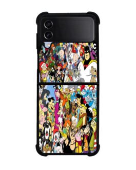 90S Cartoon Characters 2 Samsung Galaxy Z Flip 5 , Z FLip 4 , Z FLip 3 , Z Fold 5 , Z Fold 4 , Z Fold 3 Case FZI0208