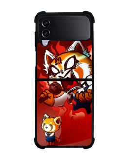 aggretsuko cartoon Samsung Galaxy Z Flip 5 , Z FLip 4 , Z FLip 3 , Z Fold 5 , Z Fold 4 , Z Fold 3 Case FZI10895