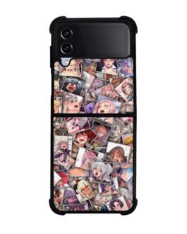 Ahegao Faces With Colors Samsung Galaxy Z Flip 5 , Z FLip 4 , Z FLip 3 , Z Fold 5 , Z Fold 4 , Z Fold 3 Case FZI9614