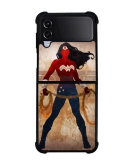 WONDER WOMAN silhouette Samsung Galaxy Z Flip 5 , Z FLip 4 , Z FLip 3 , Z Fold 5 , Z Fold 4 , Z Fold 3 Case FZI1996