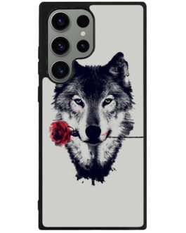 Wolf Rose Samsung Galaxy S23 Ultra  , S23 Plus , S23 5G Case FZI1878