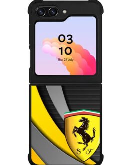 Yellow Ferrari Logo Samsung Galaxy Z Flip 5 , Z FLip 4 , Z FLip 3 , Z Fold 5 , Z Fold 4 , Z Fold 3 Case FZI1921