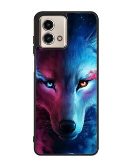 Wolf Art Blue Red Motorola Moto G Stylus 5G 2023 , Razr+ 2023 , G Power 2022 , Edge 2022 , G Pure 2021 Case FZI8673