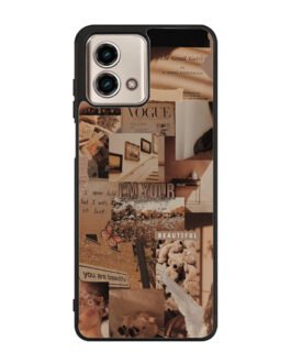 Aesthetic Brown Motorola Moto G Stylus 5G 2023 , Razr+ 2023 , G Power 2022 , Edge 2022 , G Pure 2021 Case FZI11233