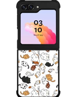 Adorable cat Samsung Galaxy Z Flip 5 , Z FLip 4 , Z FLip 3 , Z Fold 5 , Z Fold 4 , Z Fold 3 Case FZI0337