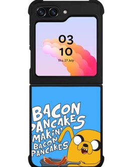 Adventure Time Bacon Pancakes Samsung Galaxy Z Flip 5 , Z FLip 4 , Z FLip 3 , Z Fold 5 , Z Fold 4 , Z Fold 3 Case FZI0560