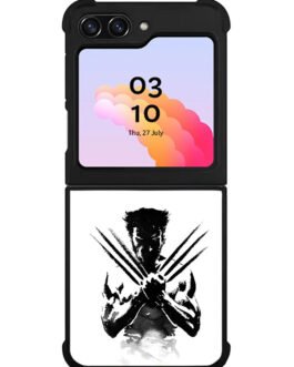 Wolverine Xmen Black White Samsung Galaxy Z Flip 5 , Z FLip 4 , Z FLip 3 , Z Fold 5 , Z Fold 4 , Z Fold 3 Case FZI6734