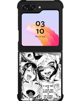 Ahegao Face Manga Samsung Galaxy Z Flip 5 , Z FLip 4 , Z FLip 3 , Z Fold 5 , Z Fold 4 , Z Fold 3 Case FZI9927